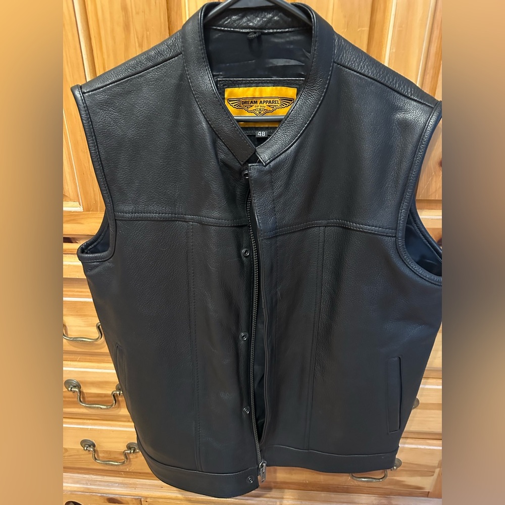 Dream Apparel Black Leather Vest